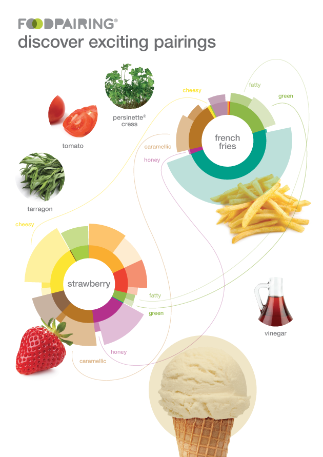 Fries ice cream with tomatostrawberry sauce Foodpairing / blog